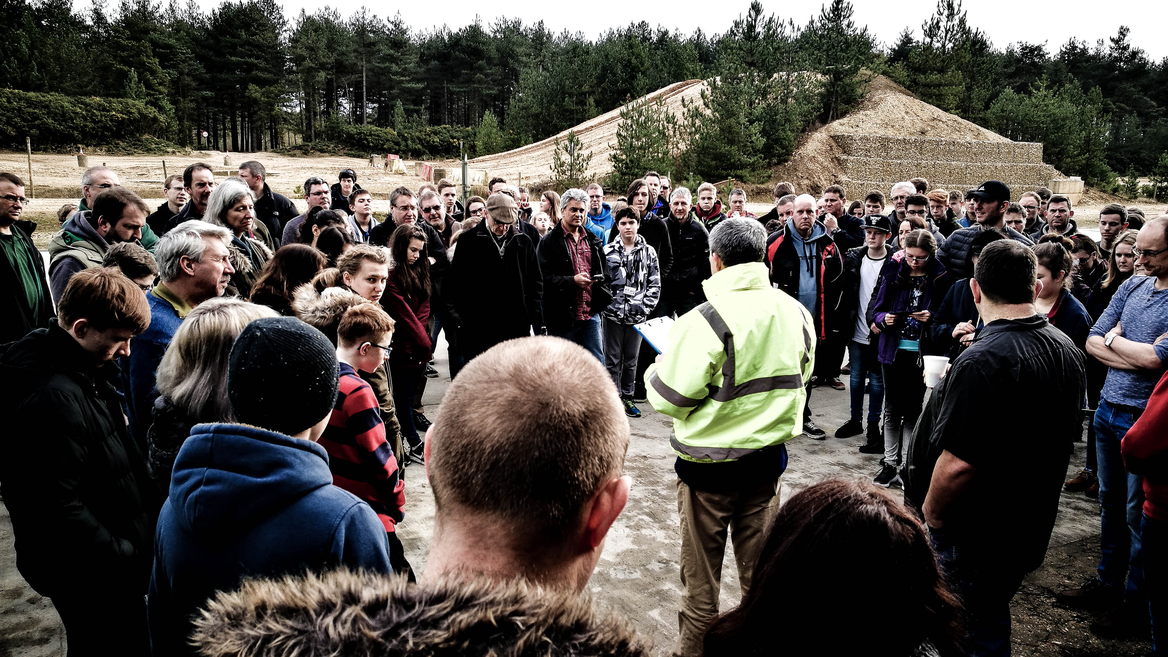 Under 17 Car Club Crowd Gathering For Morning Brief and Talk